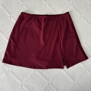 Wild Fable Burgundy Skort with Side Slit